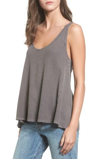 Women's Sun & Shadow Washed Thermal Tank - Grey