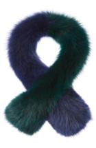 Women's Charlotte Simone Polly Pop Genuine Fox Fur Scarf, Size - Blue/green