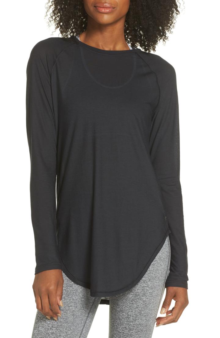 Women's Michael Stars Shine Surplice Top, Size - Grey
