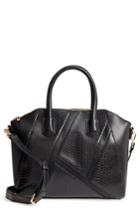 Sole Society Chase Faux Leather Satchel - Black