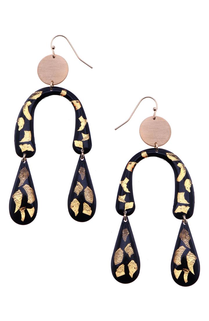 Women's Nakamol Design Arch Leaf Earrings