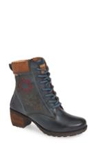 Women's Pikolinos Le Mans Embroidered Lace-up Bootie Us / 35eu - Blue