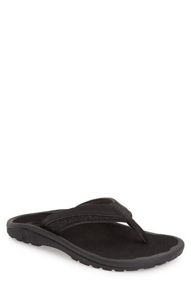 Men's Olukai 'ohana Koa' Flip Flop M - Black