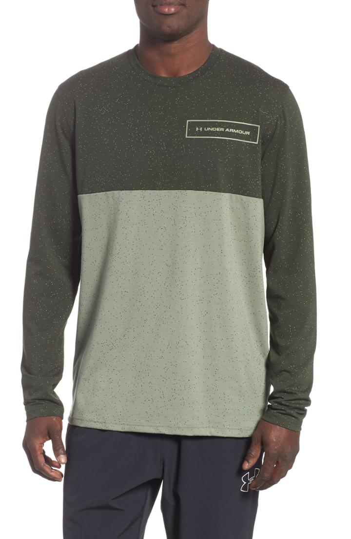 Men's Under Armour Patterned Long Sleeve Shirt, Size - Green