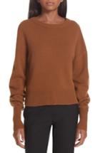 Women's Theory Drop Shoulder Cashmere Sweater, Size - Brown