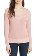Women's Rag & Bone/jean Dawn Off The Shoulder Knit Top - Pink