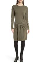 Women's Vince Long Sleeve Tie Waist Sweater Dress - Green