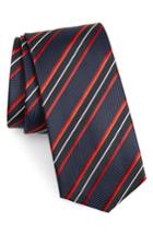 Men's Boss Diagonal Stripe Silk Tie, Size - Red