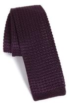 Men's The Tie Bar Knit Silk Tie, Size - Purple