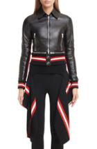 Women's Givenchy Lambskin Leather Jacket With Zip Off Hem