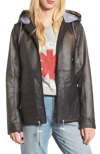 Women's Coffee Shop Water Resistant Raincoat - Grey