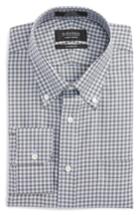 Men's Nordstrom Men's Shop Classic Fit Non-iron Gingham Dress Shirt .5 - 34 - Grey (online Only)