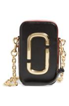 Marc Jacobs Hot Shot Saffiano Leather Shoulder Bag - Black