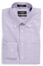 Men's Nordstrom Men's Shop Trim Fit Non-iron Gingham Dress Shirt 32/33 - Purple