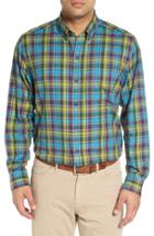 Men's Cutter & Buck 'timber' Fit Plaid Cotton Twill Sport Shirt
