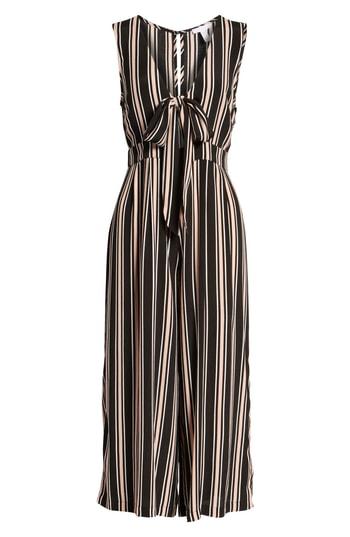 Women's Leith Tie Front Crop Jumpsuit - Black