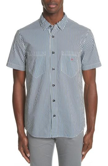 Men's Stone Island Stripe Woven Shirt - White