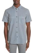 Men's Stone Island Stripe Woven Shirt - White