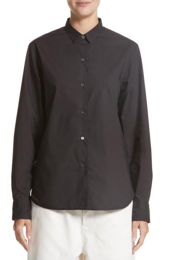 Women's Sofie D'hoore Cotton Poplin Blouse Us / 34 Fr - Black