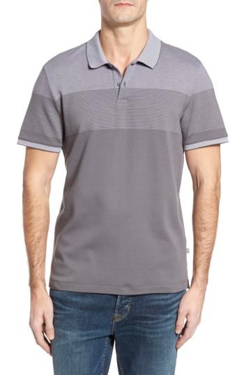 Men's Victorinox Swiss Army Novelty Stripe Polo - Grey