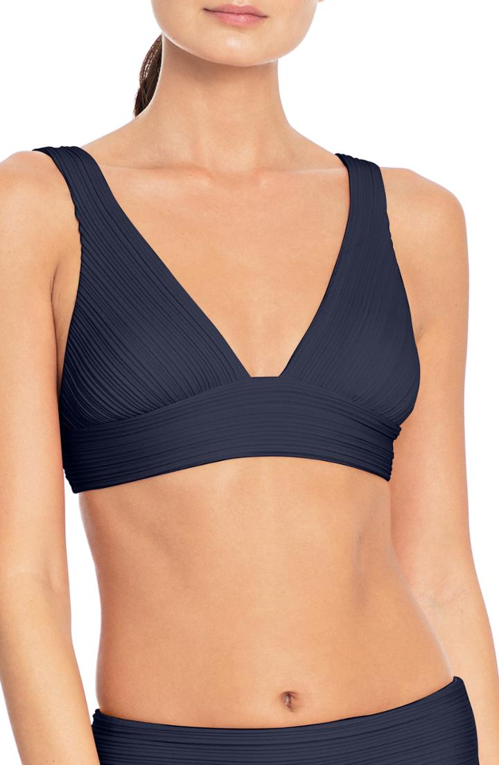 Women's Robin Piccone Lily V-neck Bikini Top - Blue