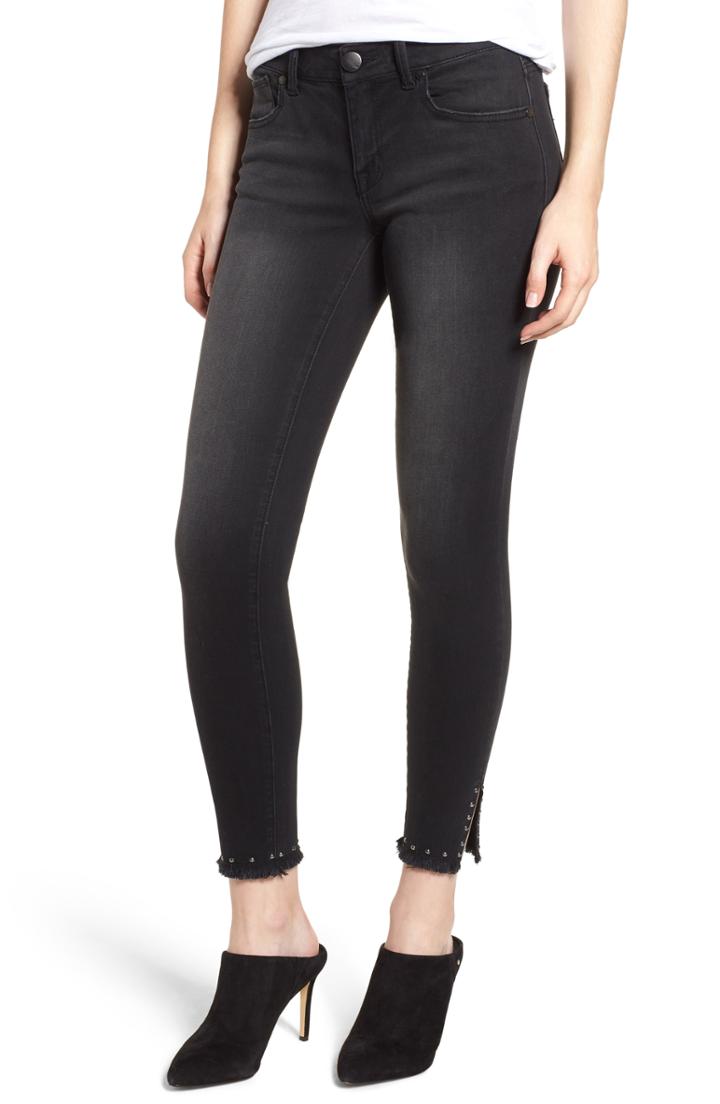 Women's 1822 Denim Stud Hem Skinny Ankle Jeans