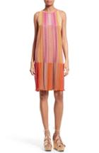 Women's M Missoni Plisse Metallic Knit Shift Dress