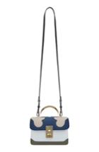 The Volon Data Alice Leather Top Handle Bag - Blue