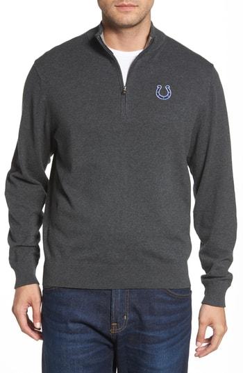Men's Cutter & Buck Indianapolis Colts - Lakemont Fit Quarter Zip Sweater