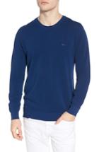 Men's Lacoste Pique Cotton Sweater (l) - Blue