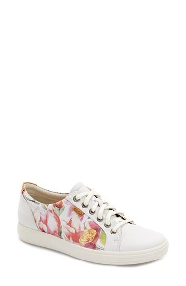 Women's Ecco 'soft 7' Cap Toe Sneaker -7.5us / 38eu - White