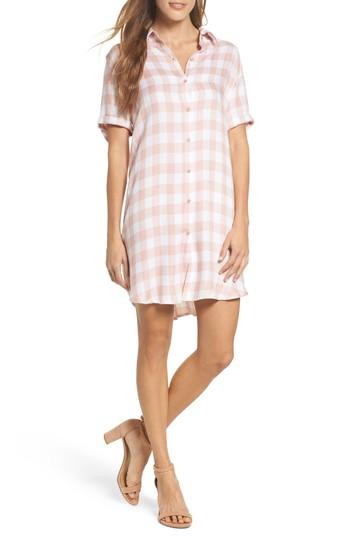 Women's Bb Dakota Cicely Plaid Shirtdress - Pink