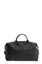 Longchamp Le Pliage Leather Duffel Bag - Black