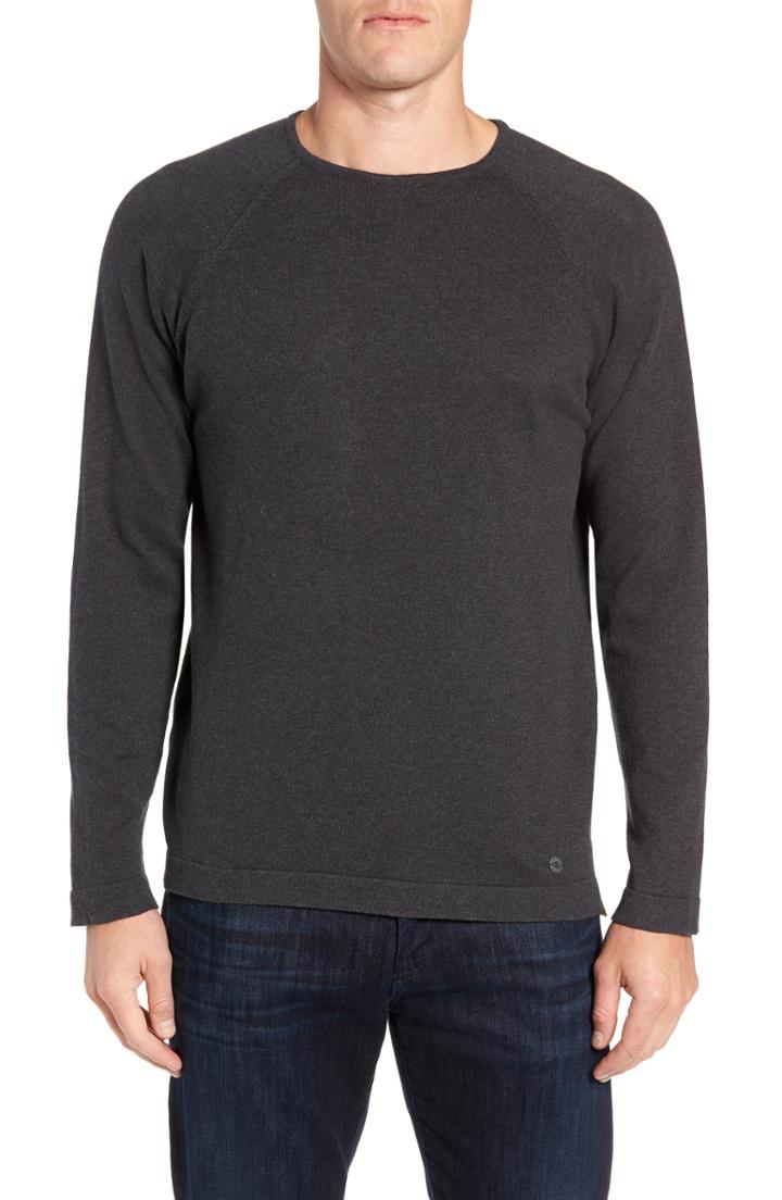 Men's Stone Rose Trim Fit Crewneck Sweater - Grey