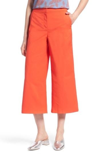 Women's Halogen Wide Leg Crop Pants - Orange
