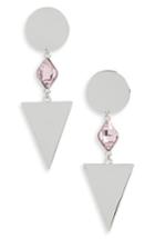 Women's Kitsch Geometric Crystal Drop Earrings