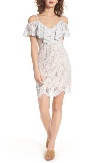 Women's Wayf Cold Shoulder Lace Dress - Blue