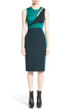 Women's Versace Collection Staple Detail Cutout Dress Us / 46 It - Blue/green