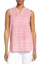 Women's Foxcroft Gingham Sleeveless Shirt - Pink
