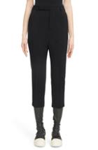 Women's Rick Owens Wool Crop Pants Us / 40 It - Black