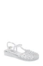 Women's Jeffrey Campbell Gelly Embellished Sandal M - Metallic