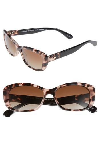 Women's Kate Spade New York Claretta 53mm Polarized Sunglasses - Pink Havana Polar