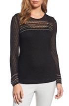 Women's Nic+zoe Starboard Cross Back Sheer Knit Top