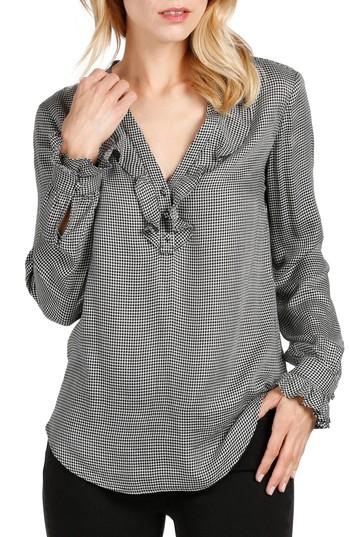 Women's Paige Amalfi Ruffle Shirt - Black