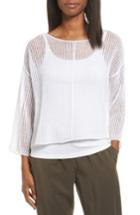 Women's Eileen Fisher Organic Linen Crop Sweater - White