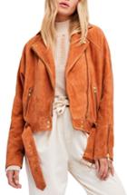 Women's Free People Suede Moto Jacket