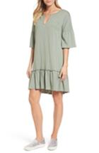 Women's Caslon Ruffle Sleeve Cotton Dress - Green