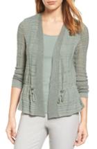 Women's Nic+zoe Cinched Waist Cardigan - Green