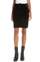 Women's Sandro Belted Corduroy Skirt - Black