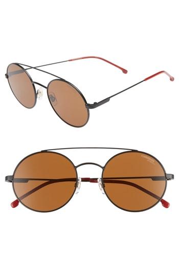 Men's Carrera Eyewear 51mm Round Sunglasses - Matte Black